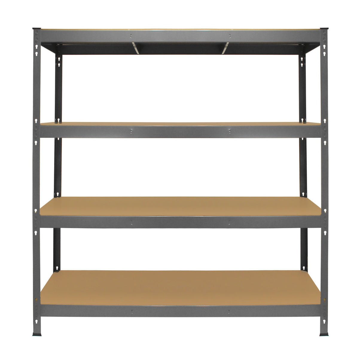Q-Rax Grå Lagerhyllor / Förvaringshyllor - 160 cm (B) x 160 cm (H) x 60 cm (D)