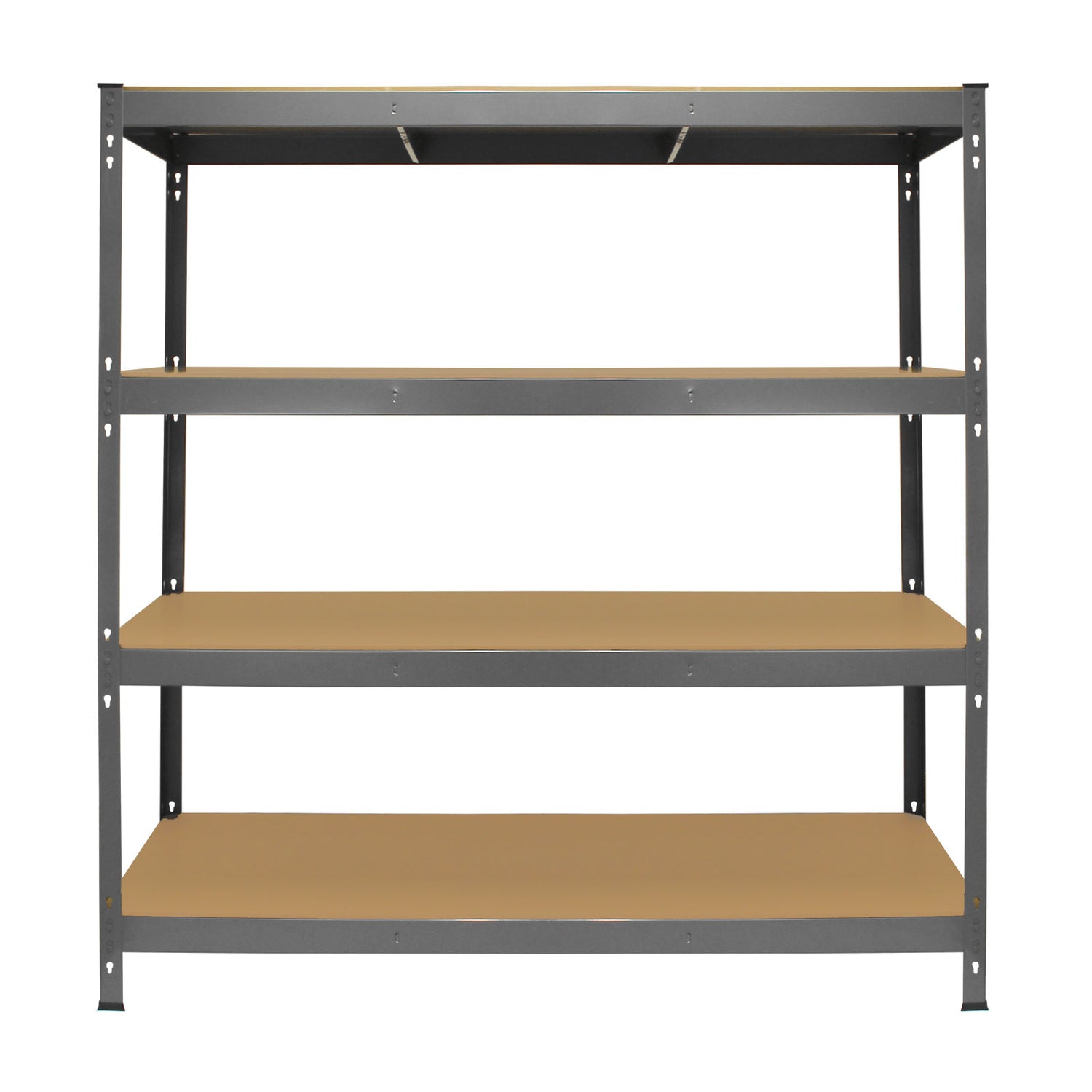 Q-Rax Grå Lagerhyllor / Förvaringshyllor - 160 cm (B) x 160 cm (H) x 60 cm (D)