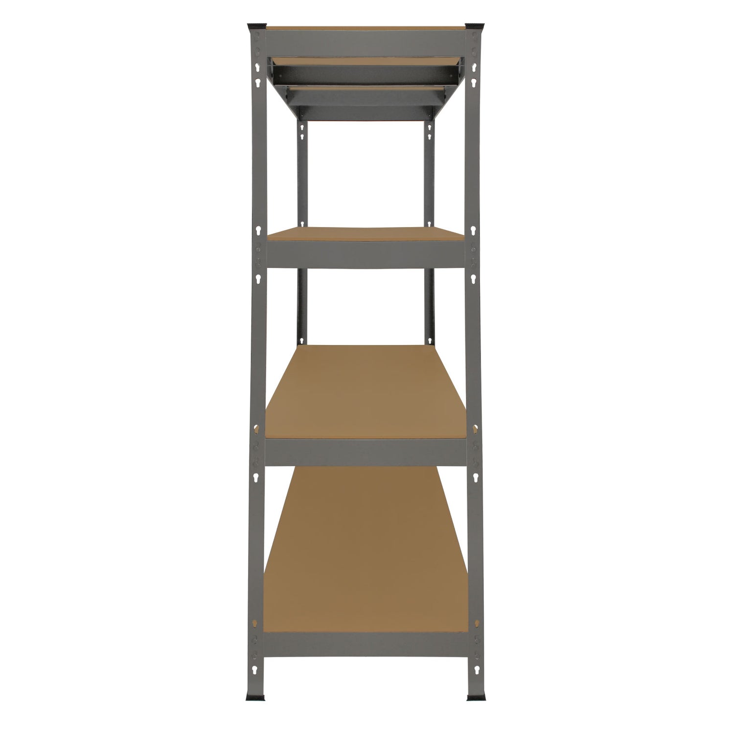 Q-Rax Grå Lagerhyllor / Förvaringshyllor - 160 cm (B) x 160 cm (H) x 60 cm (D)