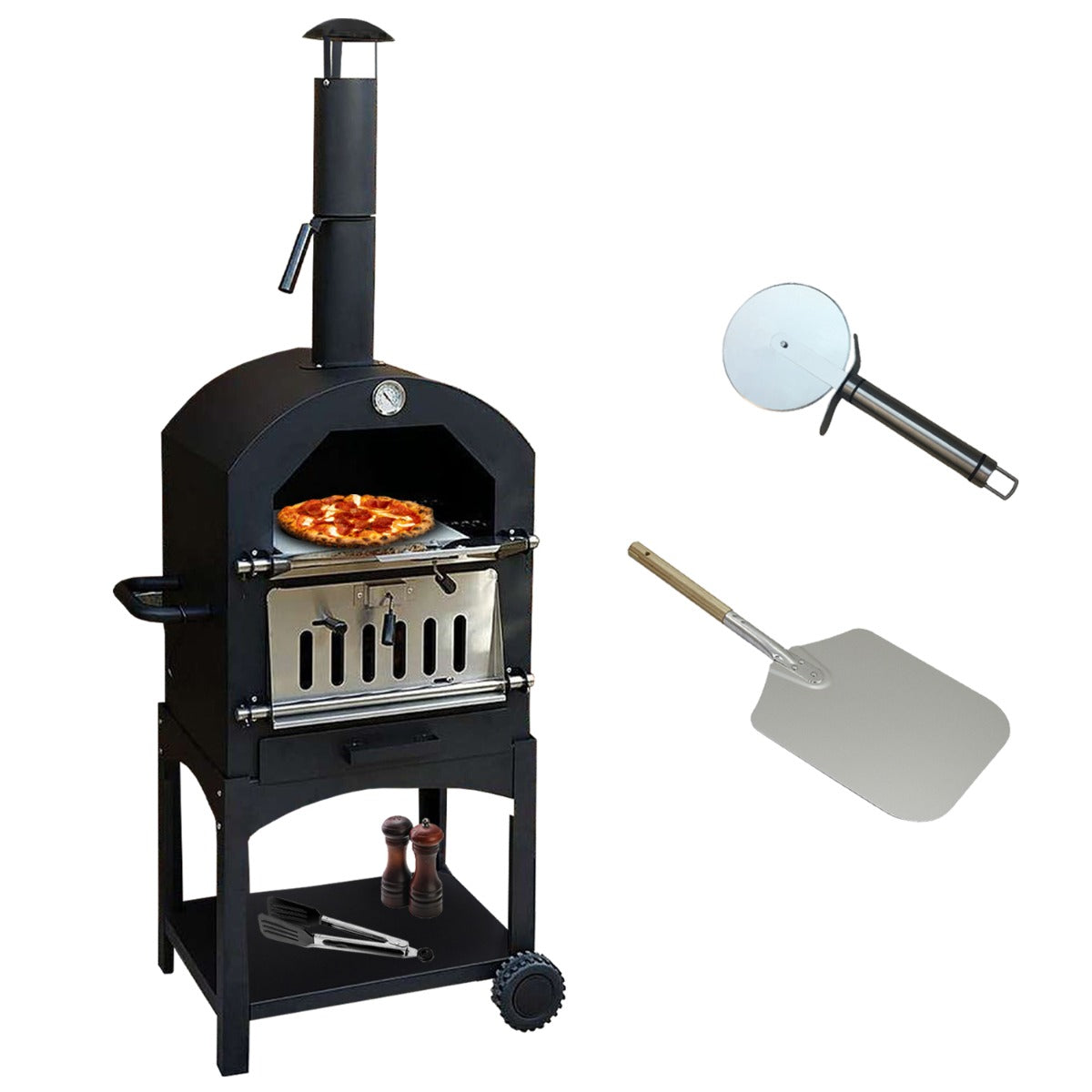 Pizzaugn för Utomhusbruk med Pizzaspade