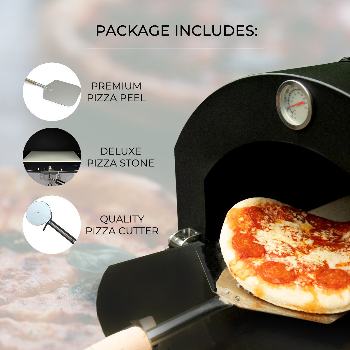 Pizzaugn för Utomhusbruk med Pizzaspade