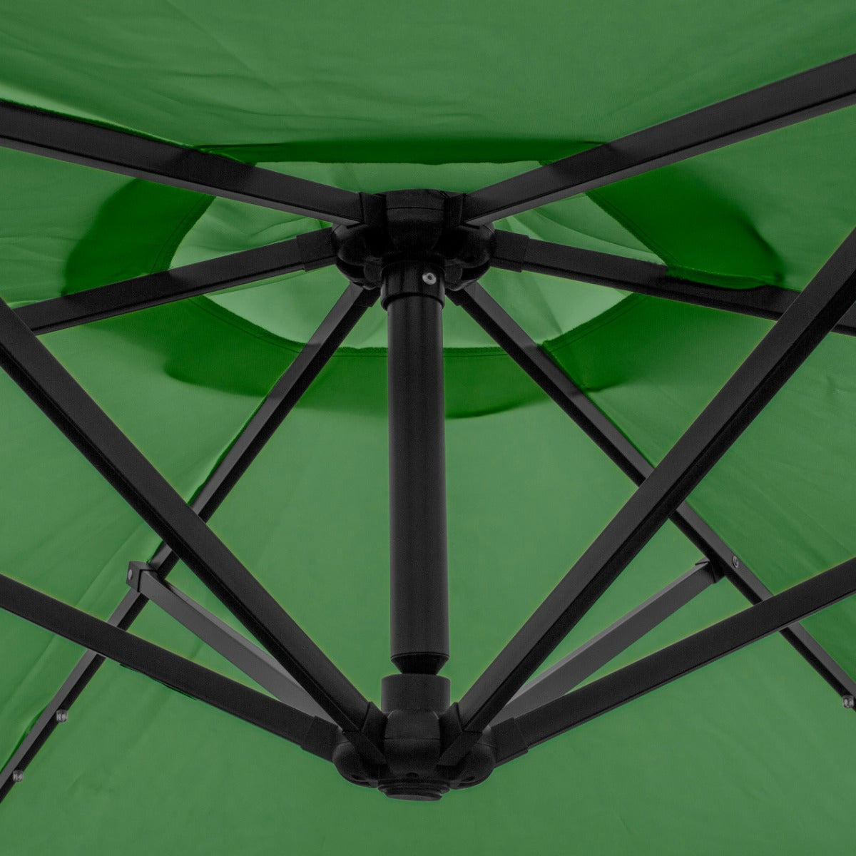 Grönt 3m LED Cantilever Parasoll med Fyrkantig Bas
