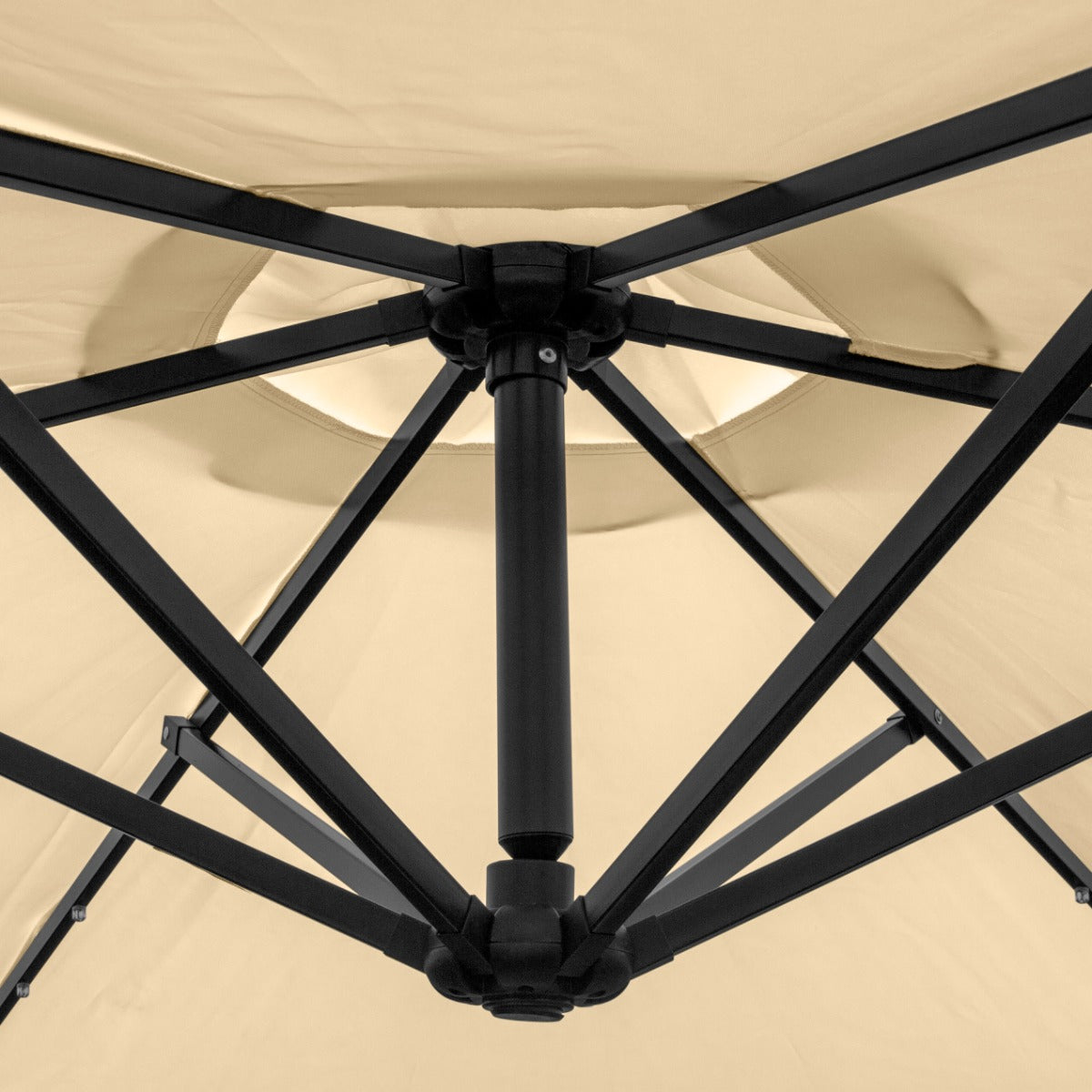 Beige 3m LED Cantilever Parasoll