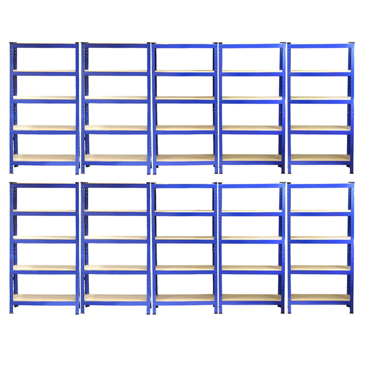 Monster Racking T-Rax Robusta Hyllor, Blå , 75 cm B, 30 cm D, Set om 10