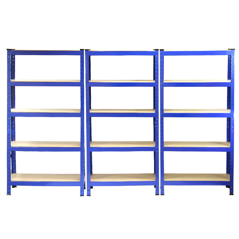 Monster Racking T-Rax Robusta Hyllor, Blå , 75 cm B, 30 cm D, Set om 10