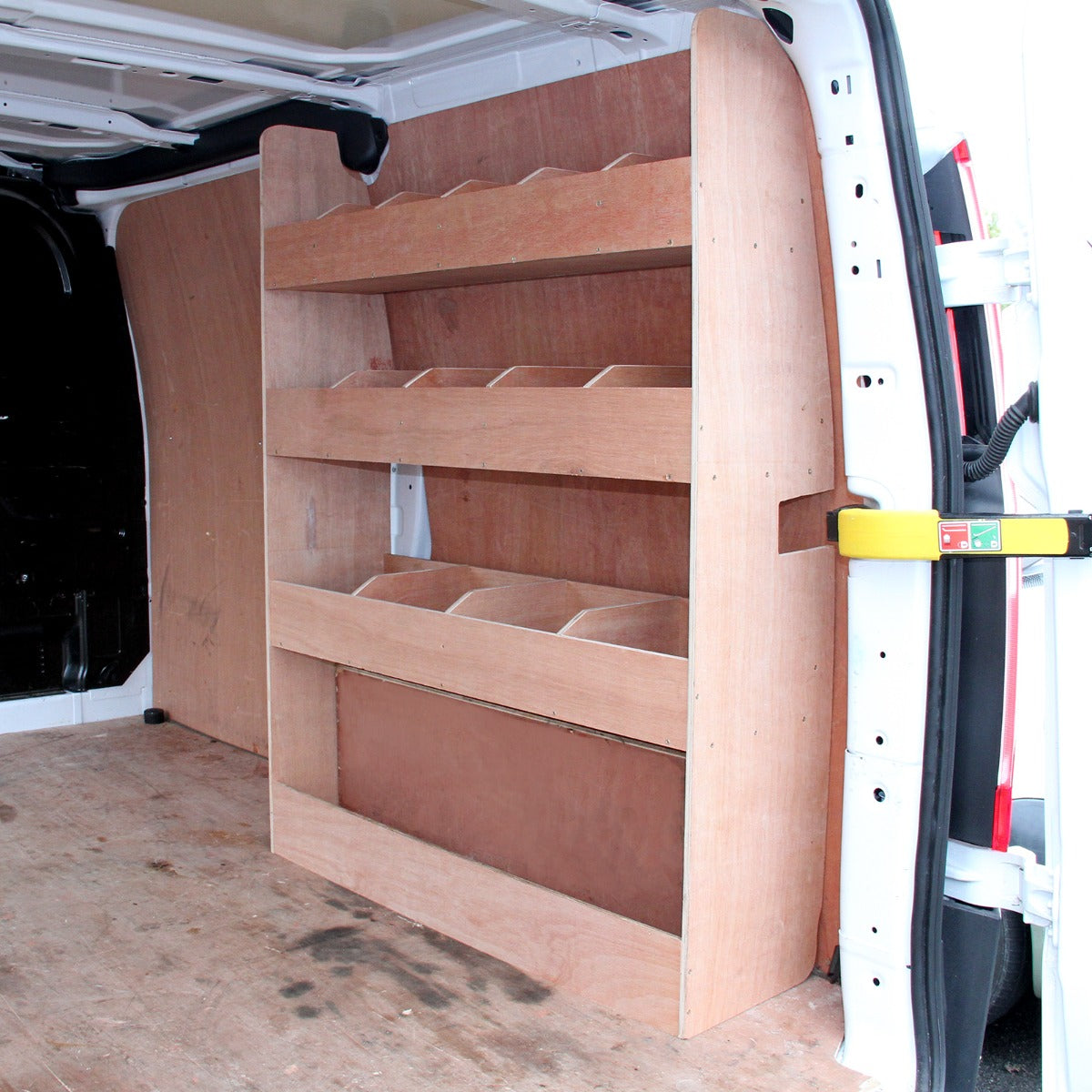 11 m2 Silvergrå Skåpbilsinklädnad & Ford Transit Custom SWB Förvaringshylla