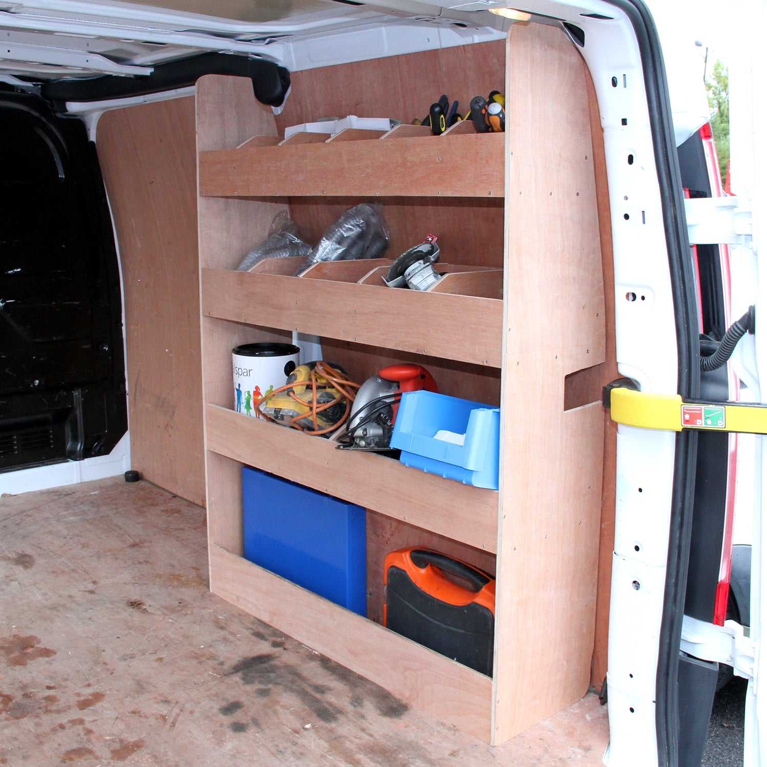 11 m2 Mörkgrå Skåpbilsinklädnad & Ford Transit Custom Förvaringshylla