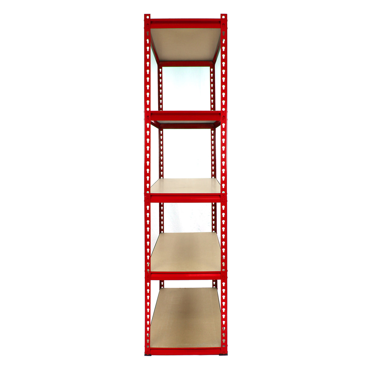 Monster Racking Z-Rax Hörnhylla & 4 x 90 cm Garageförvaringshyllor, Röd