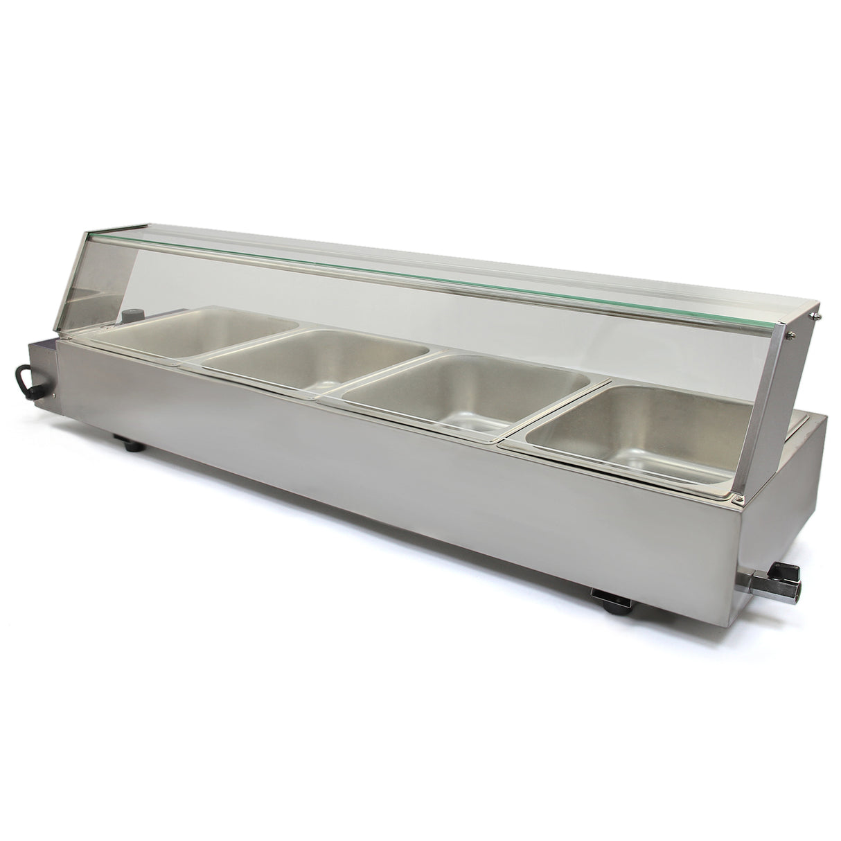 Vattenbad Bain Marie med 4 st Kantiner ½ GN