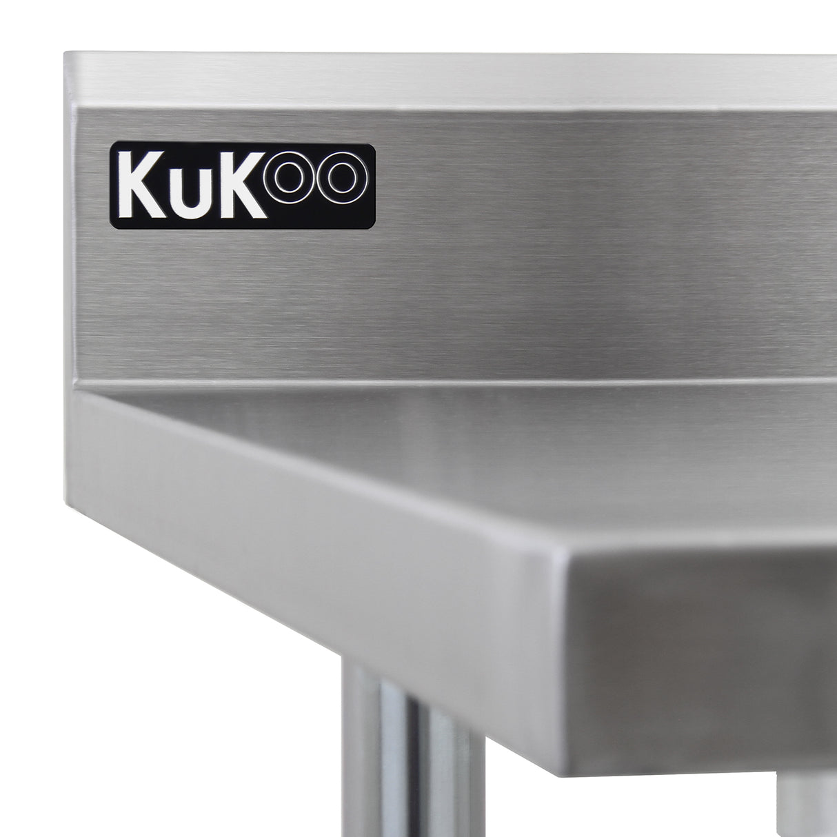 Kommersiellt cateringbord i rostfritt stål - 182cm brett