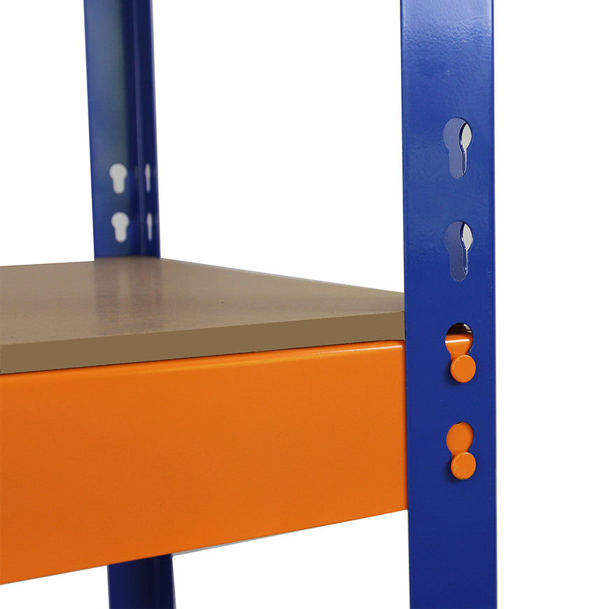 Monster Racking S-Rax Lagerhylla, blå/orange, 150 cm B, 50 cm D