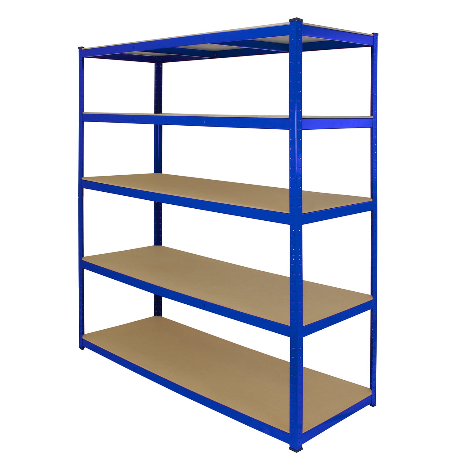 Monster Racking T-Rax 5 x extra breda förvaringshyllor, blå, 160 cm B, 60 cm D