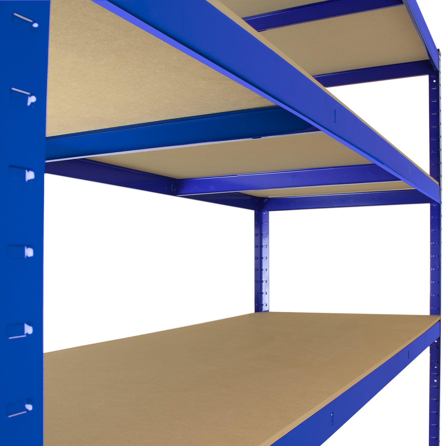 Monster Racking T-Rax 3 x extra breda förvaringshyllor, blå, 160 cm B, 60 cm D
