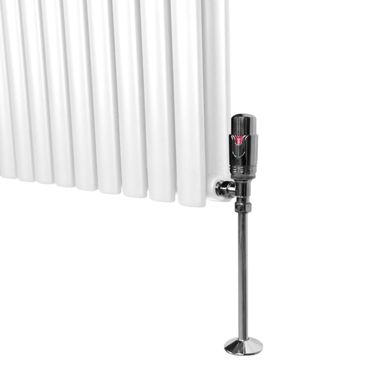 Radiatorer med Ovala Kolumner & Kromventiler - 1800mm x 600mm – Vit