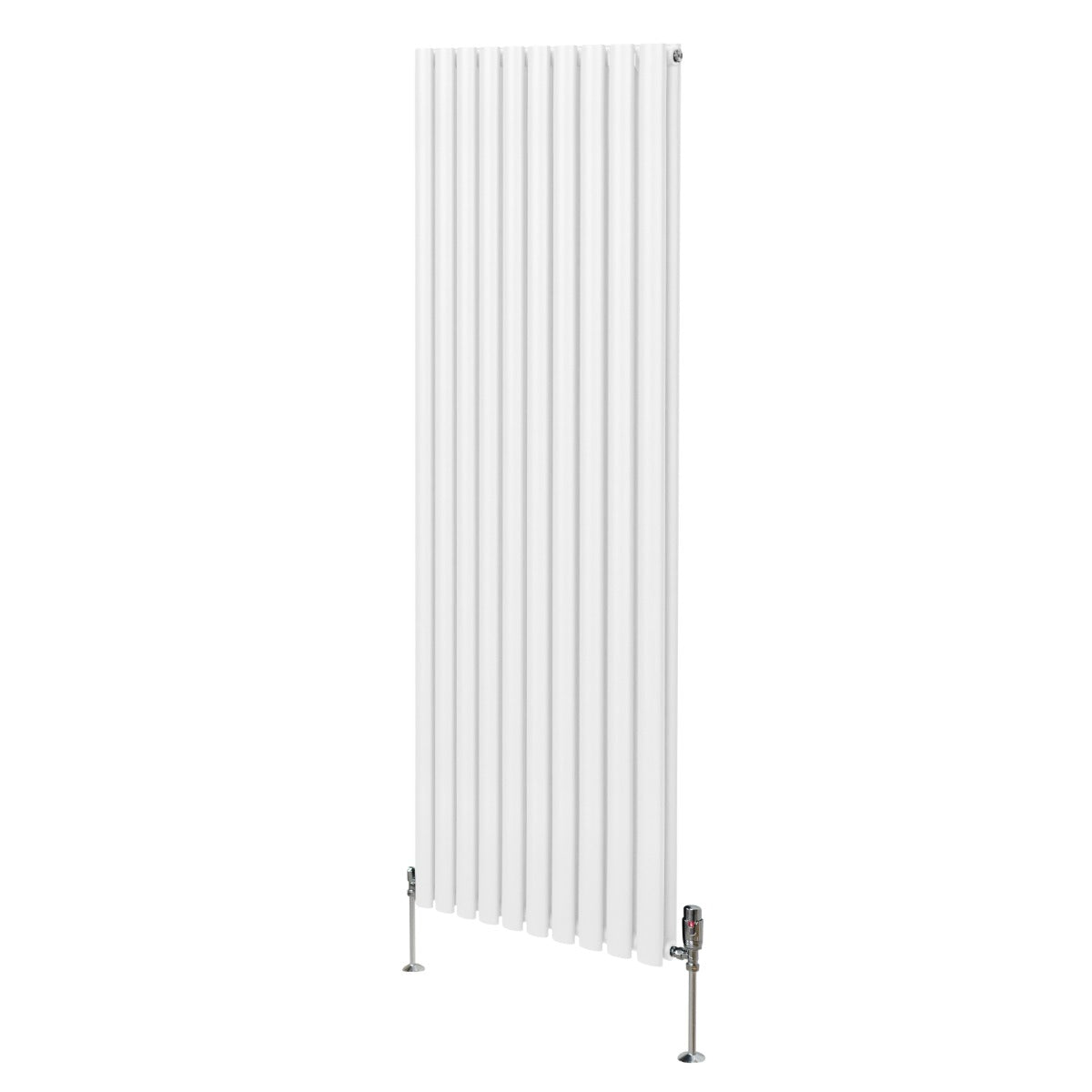 Radiatorer med Ovala Kolumner & Kromventiler - 1800mm x 600mm – Vit