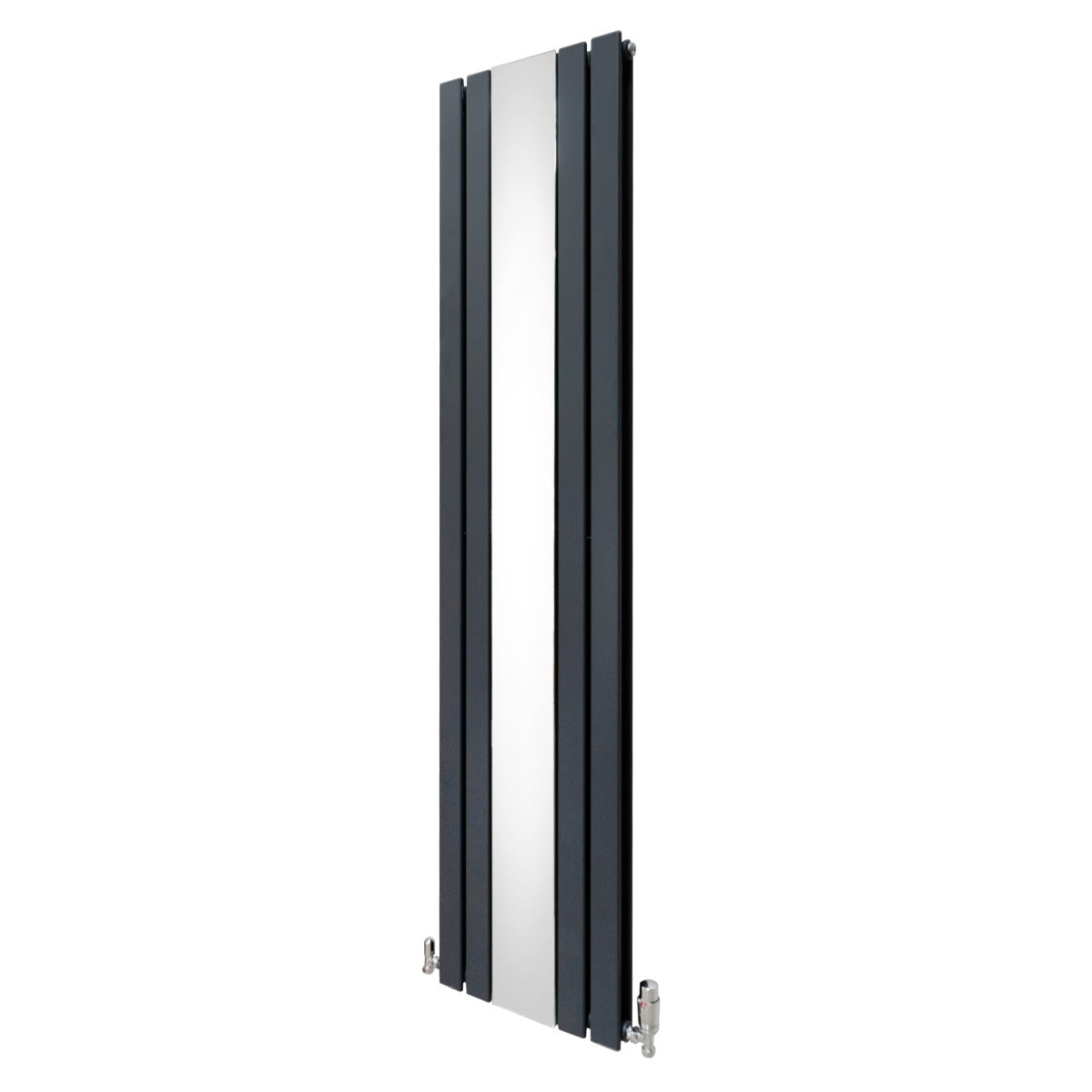 Platt Spegelradiator & Ventiler - 1800mm x 425mm – Grå