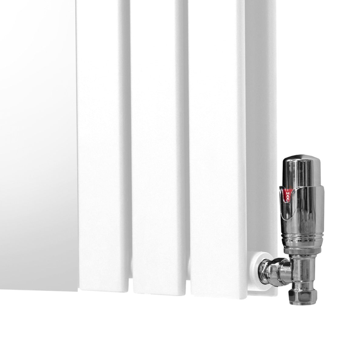 Platt Spegelradiator & Ventiler - 1800mm x 425mm – Vit