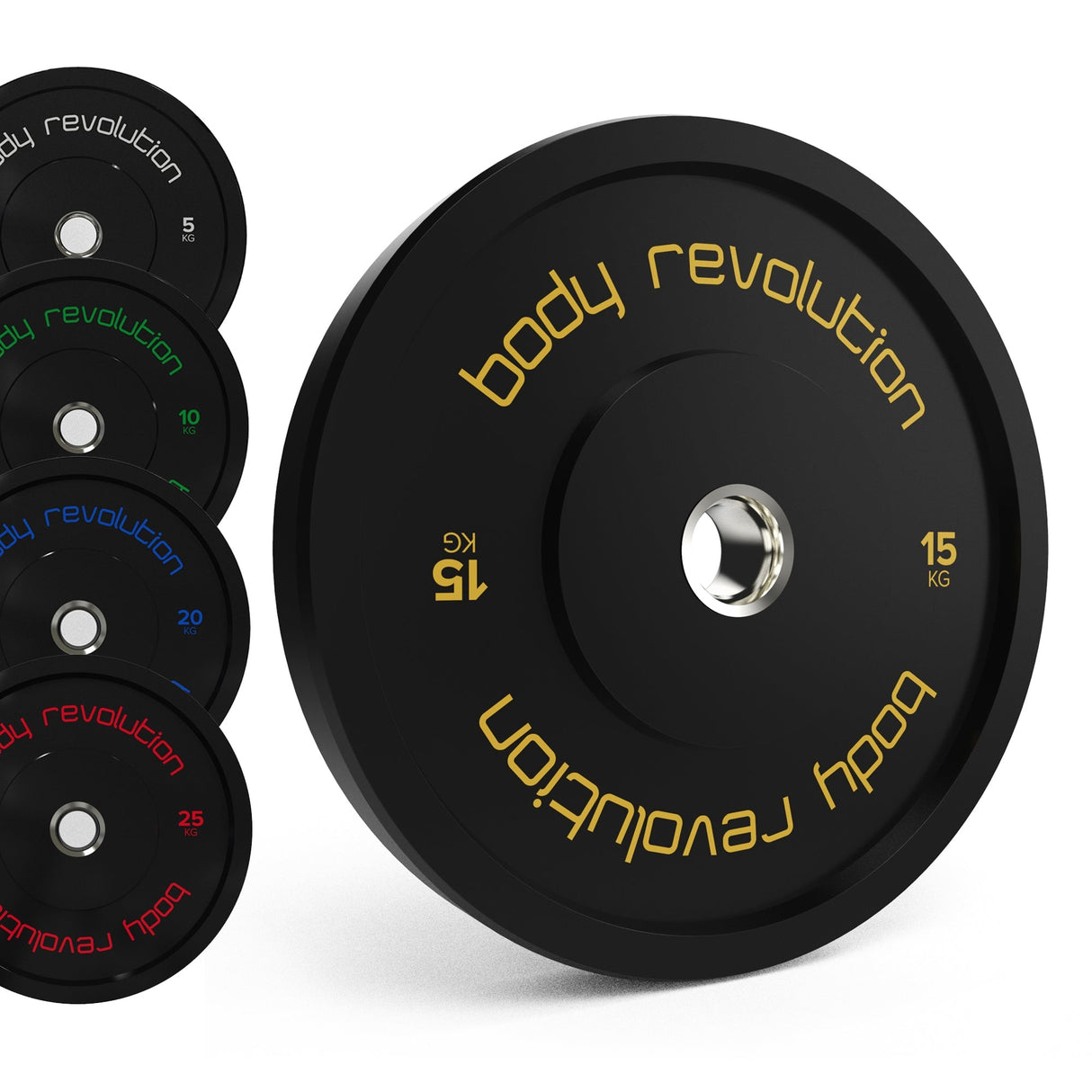 Body Revolution Olympiska Bumper Viktskivor (Svarta)