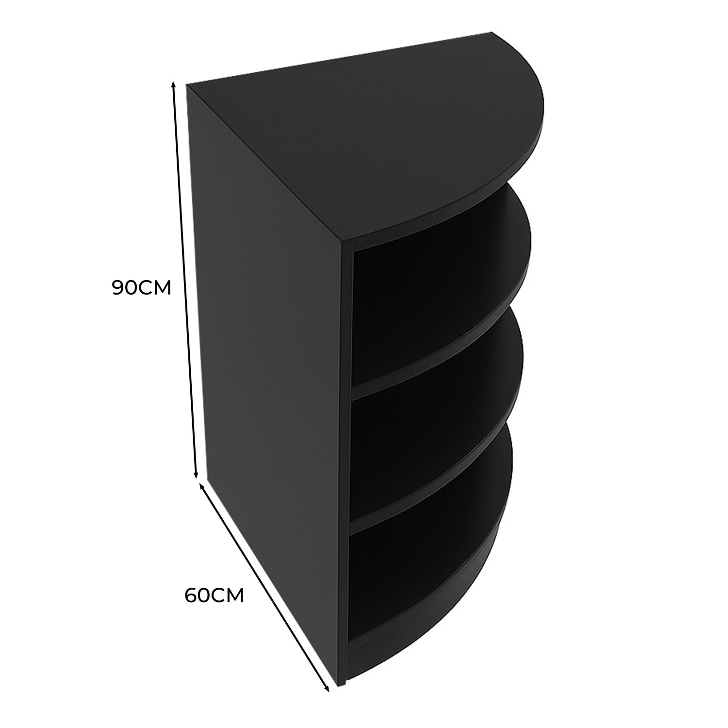 LM60 Hörndisk för butik – Svart