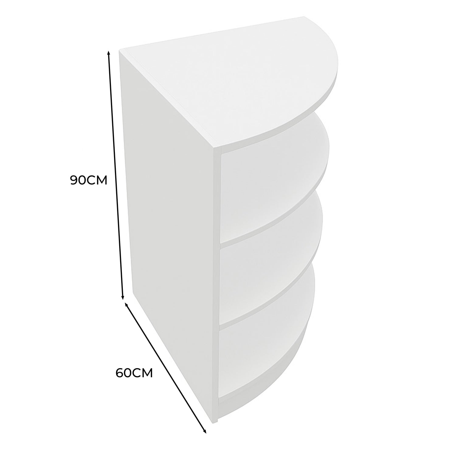 LM60 Hörndisk för butik – Vit