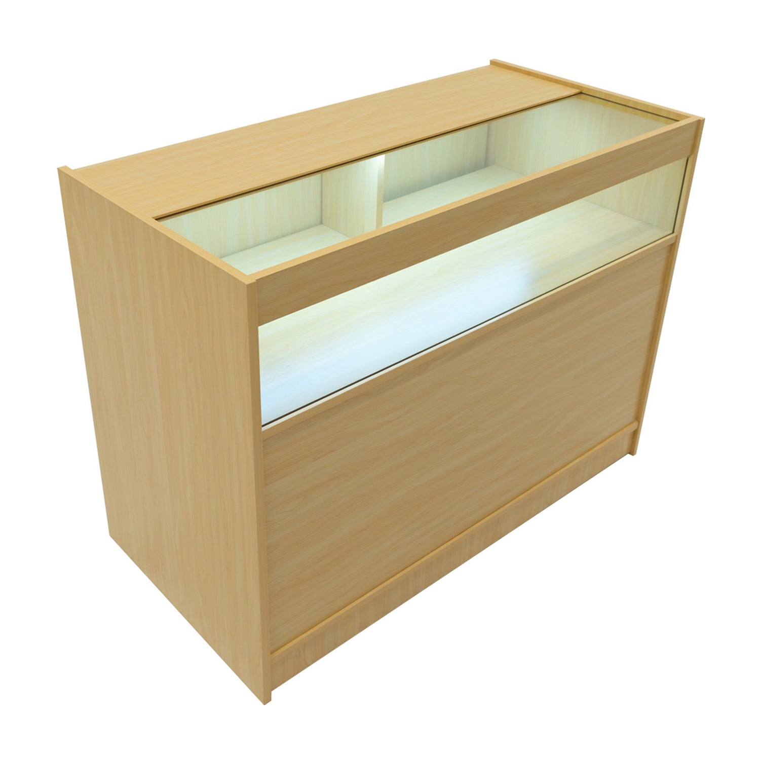 B1200 Butiksmodul med LED – Lönnfärgad finish