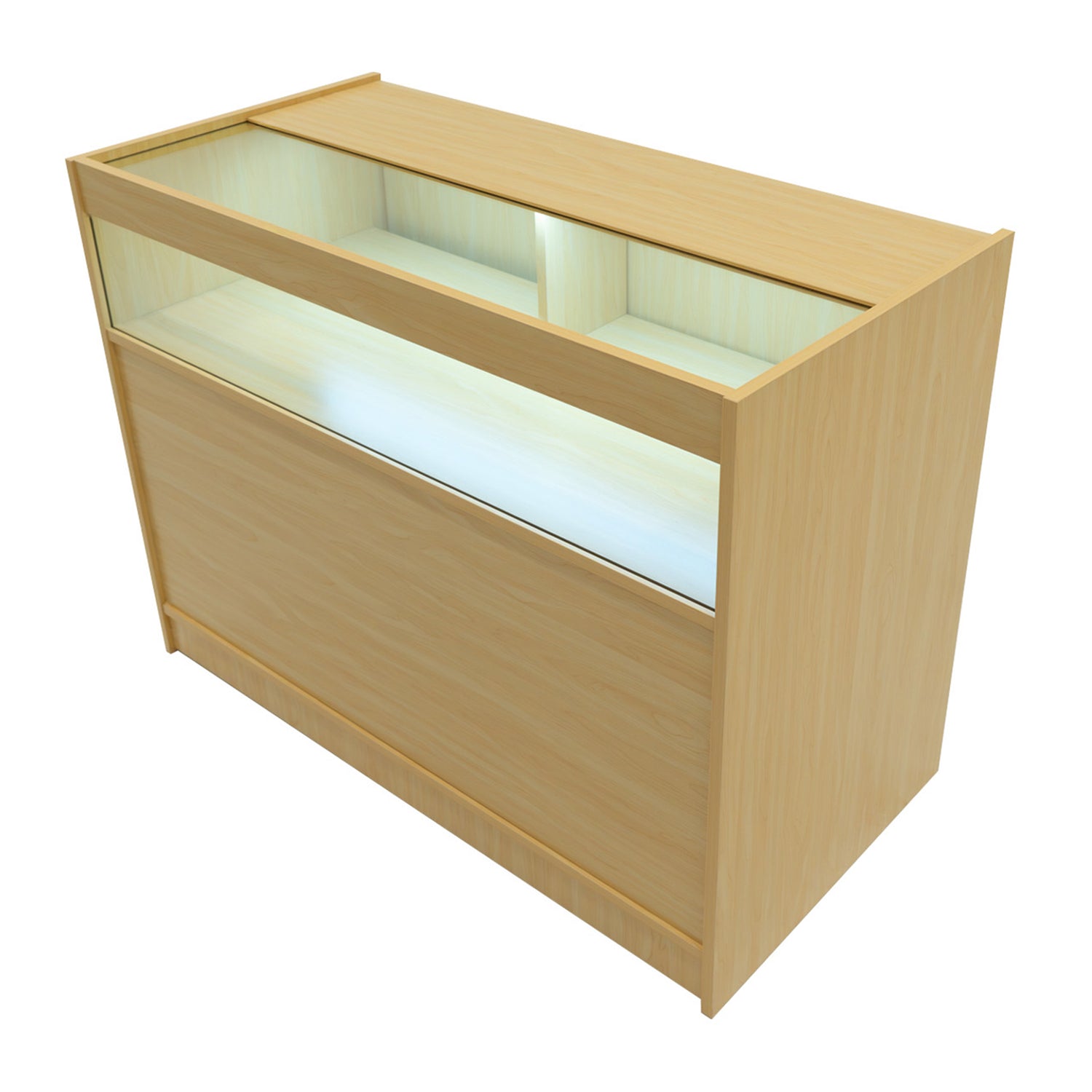 B1200 Butiksmodul med LED – Lönnfärgad finish
