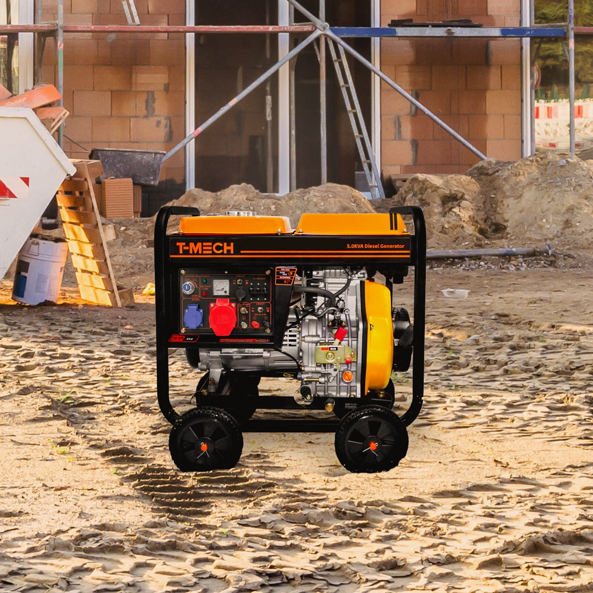 T-Mech Portabel Dieselgenerator Öppen Ram 5kVA