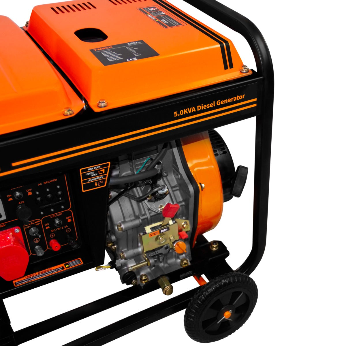 T-Mech Portabel Dieselgenerator Öppen Ram 5kVA