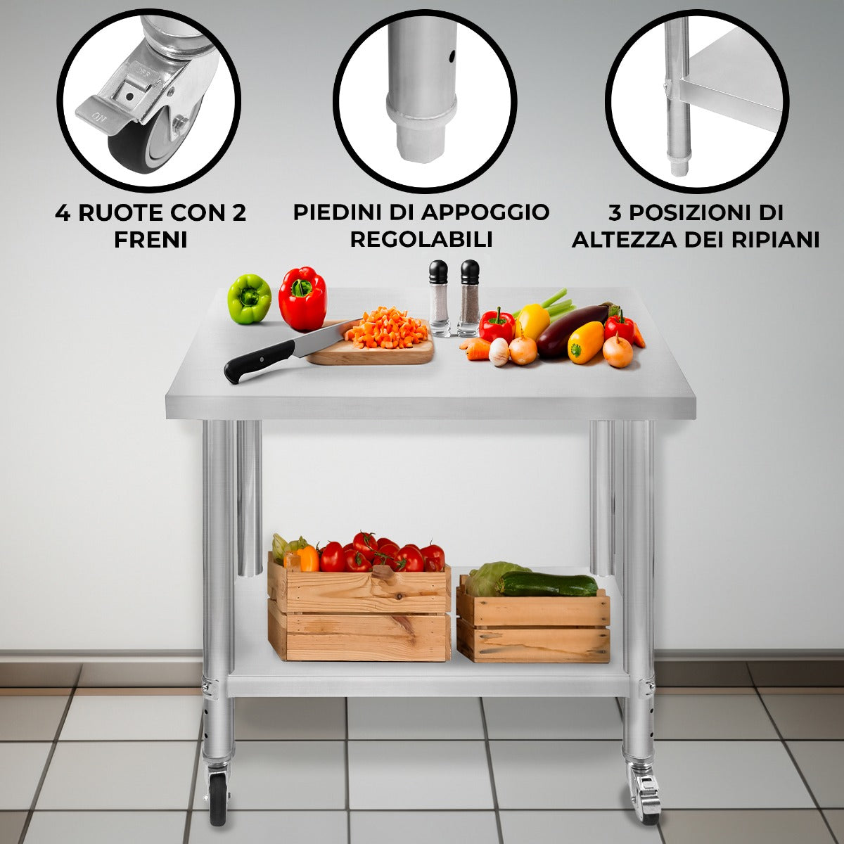 KuKoo Avlastningsbord – 86cm x 90cm x 76cm