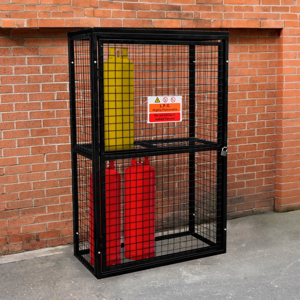 Hopfällbar Förvaringsbur för Gasolflaskor – 184 x 116 x 57cm