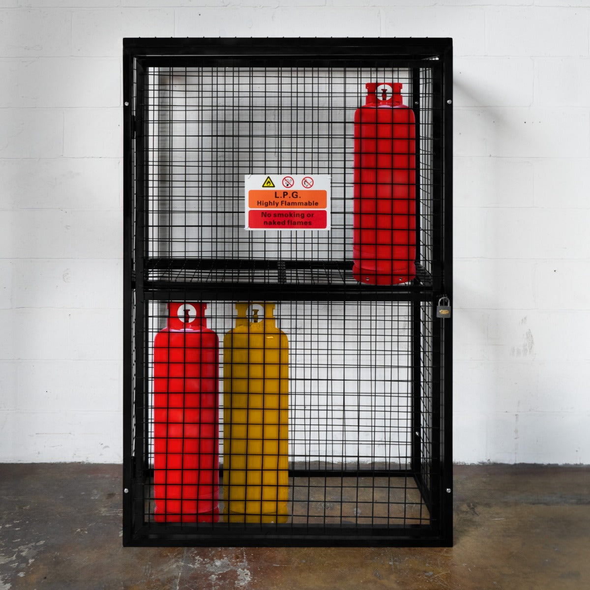 Hopfällbar Förvaringsbur för Gasolflaskor – 184 x 116 x 57cm