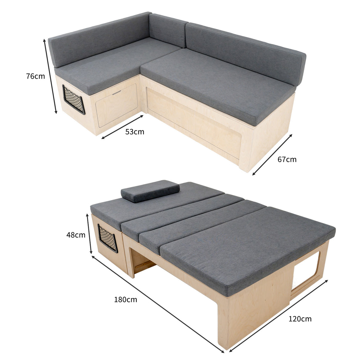 L-formad Bäddsoffa
