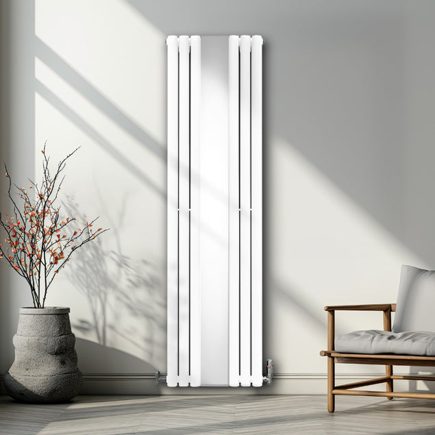 Oval Spegelradiator - 1800mm x 500mm – Vit