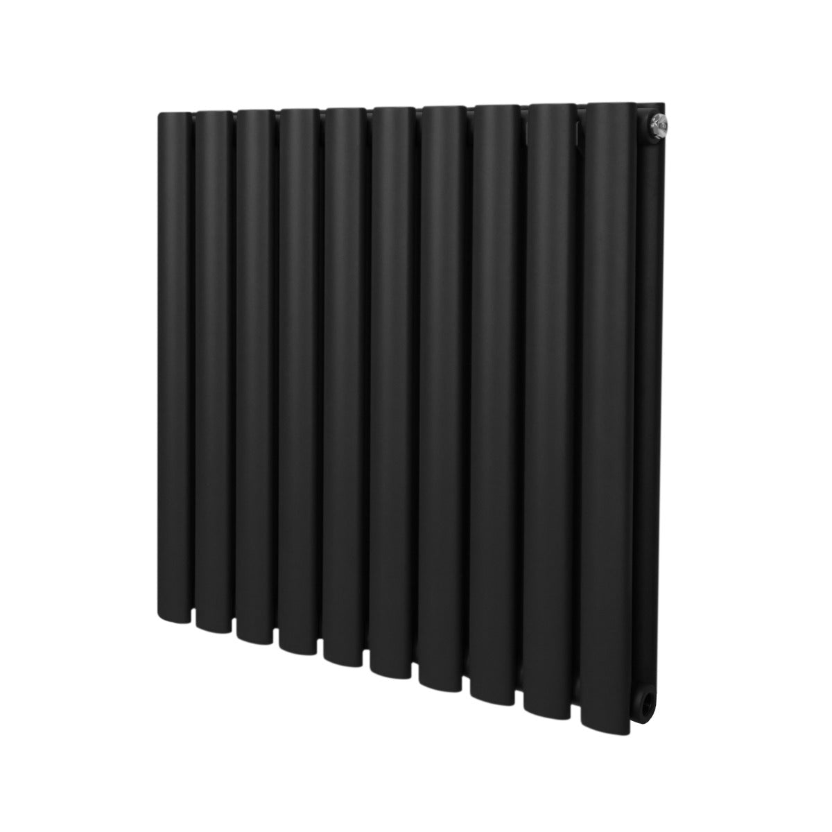 Radiatorer med Ovala Kolumner – 600mm x 600mm – Svart