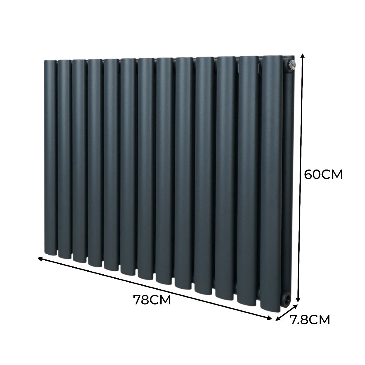 Radiatorer med Ovala Kolumner – 600mm x 780mm – Grå