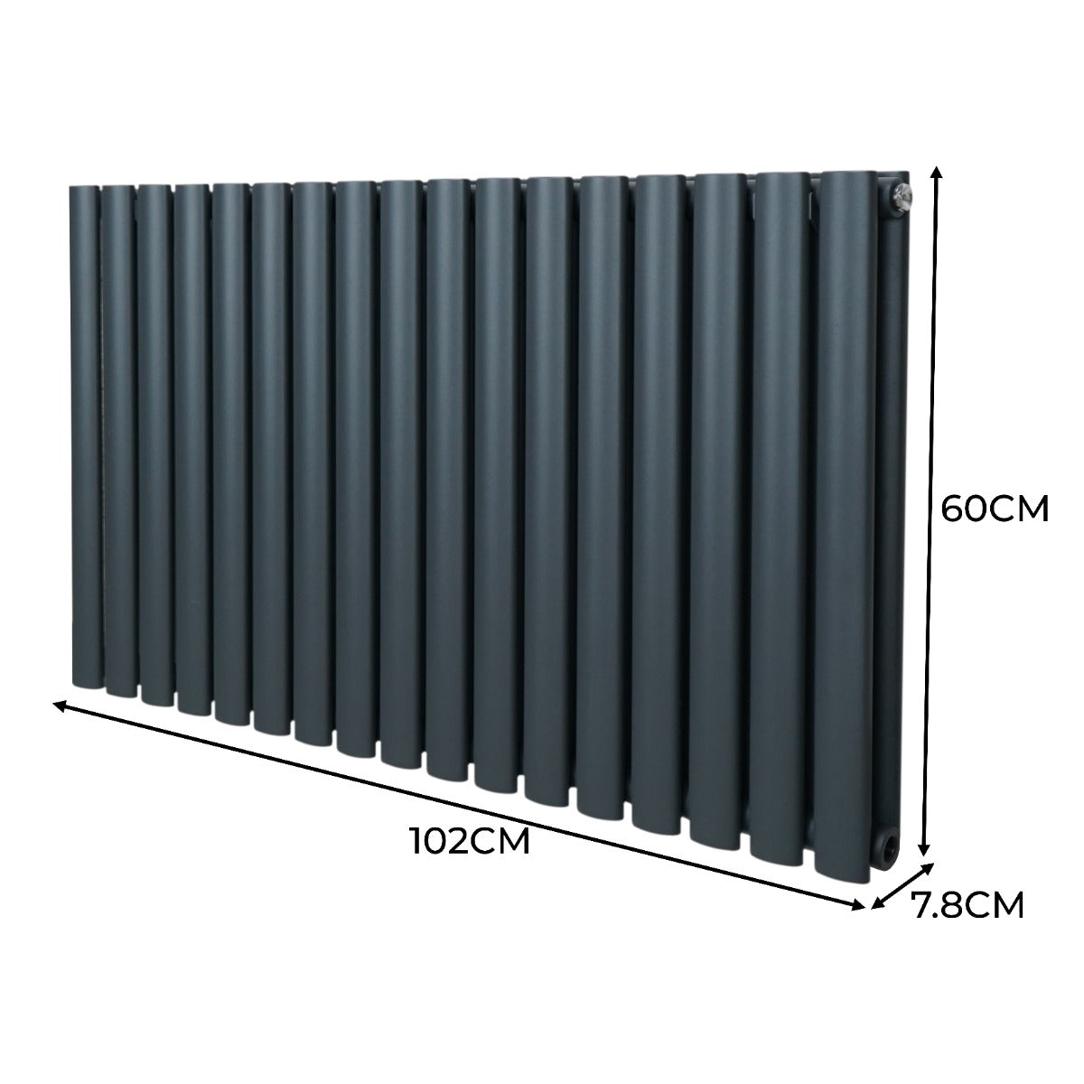 Radiatorer med Ovala Kolumner – 600mm x 1020mm – Grå