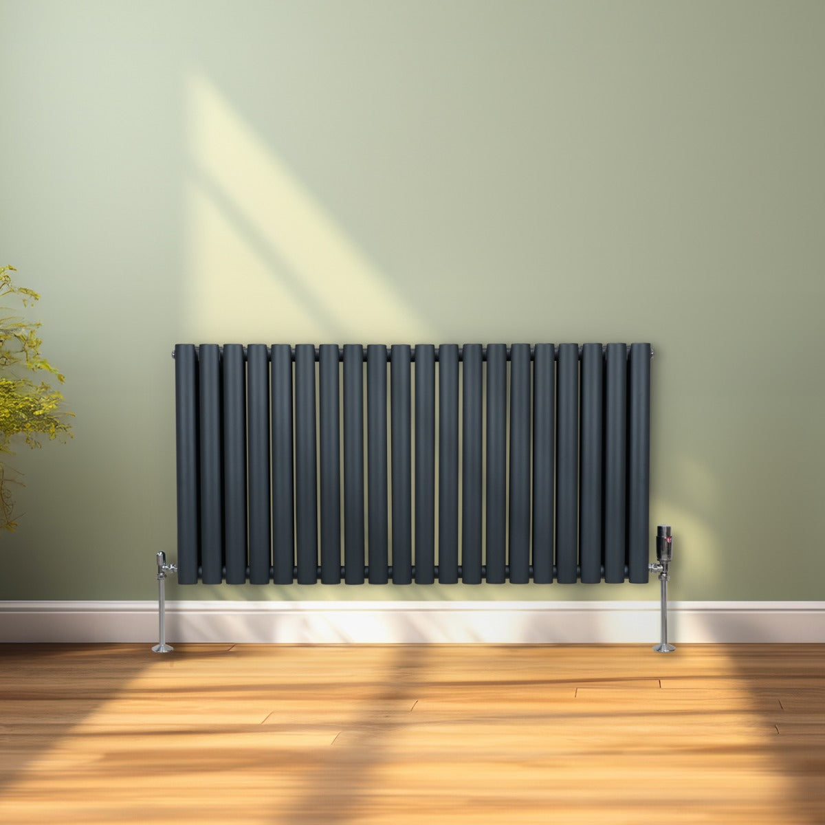 Radiatorer med Ovala Kolumner – 600mm x 1200mm – Grå