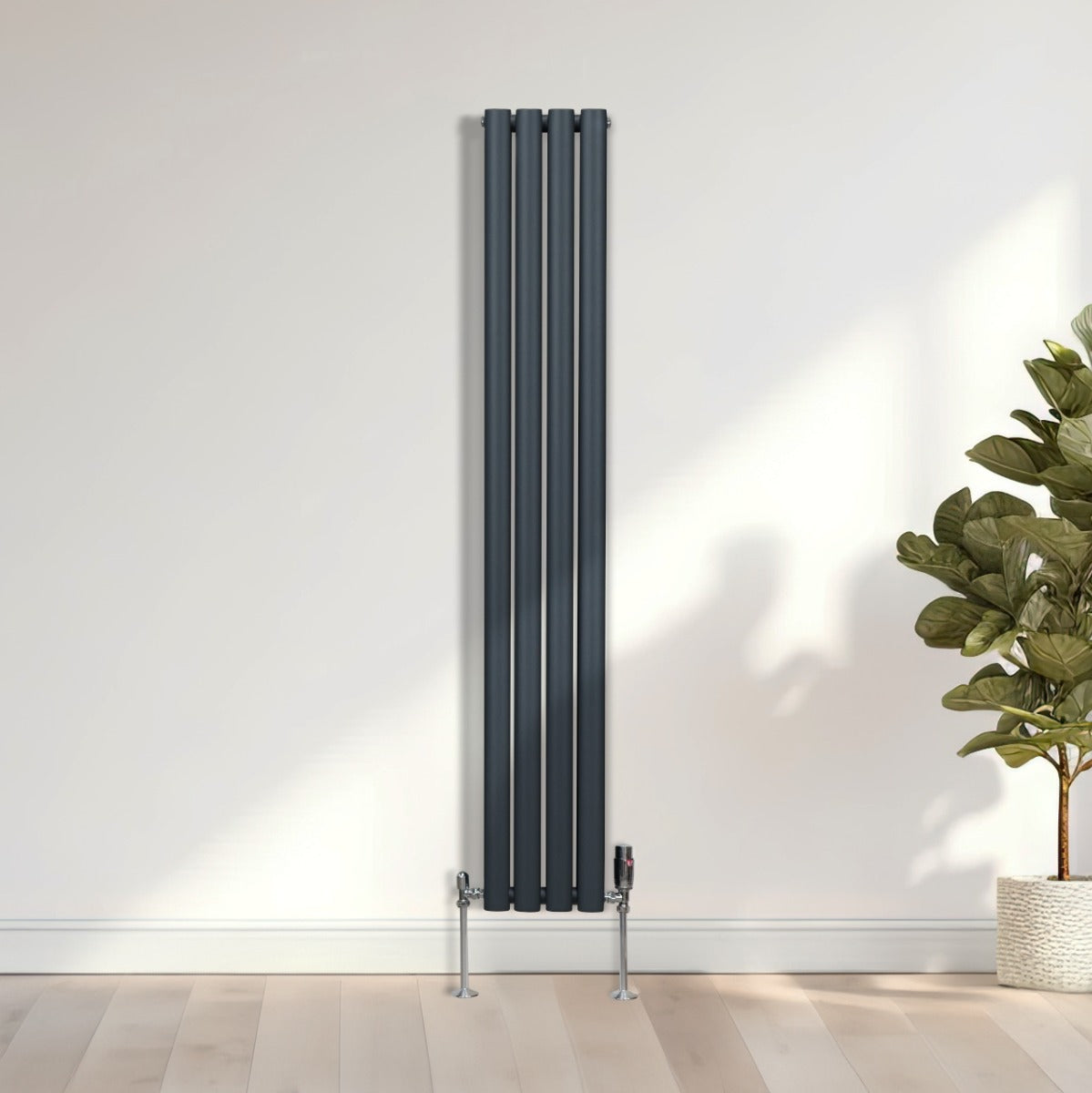 Radiatorer med Ovala Kolumner – 1600mm x 240mm – Grå