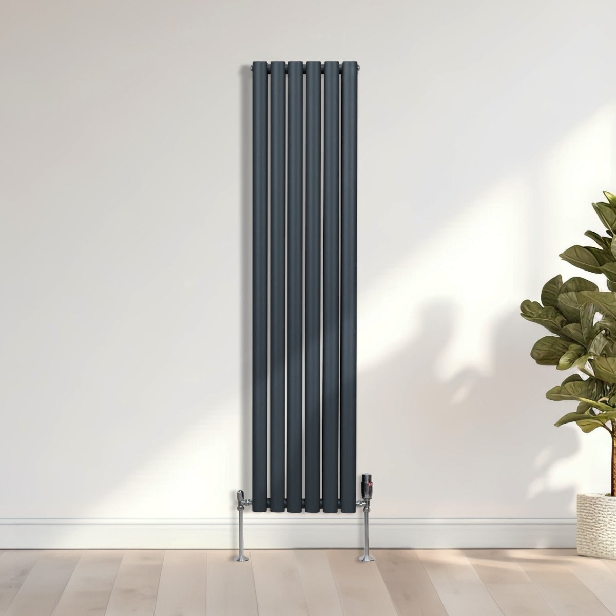 Radiatorer med Ovala Kolumner – 1600mm x 360mm – Grå