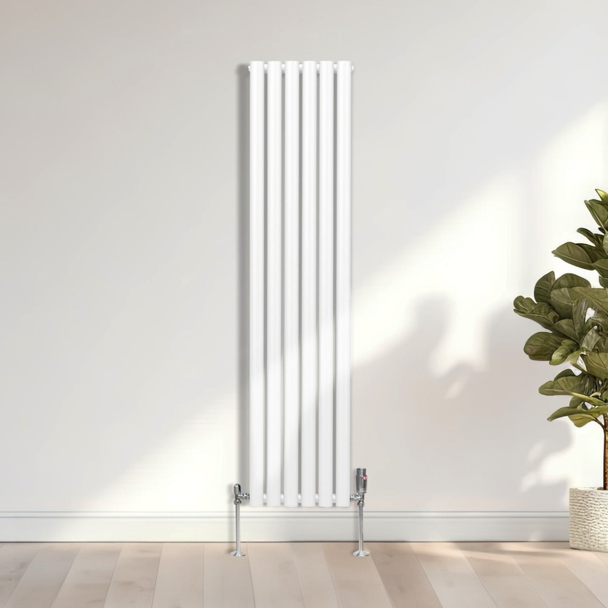 Radiatorer med Ovala Kolumner – 1600mm x 360mm – Vit