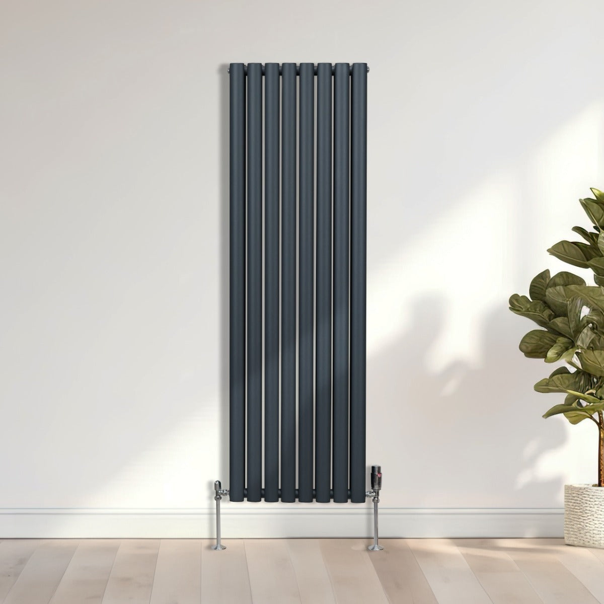 Radiatorer med Ovala Kolumner – 1600mm x 480mm – Grå