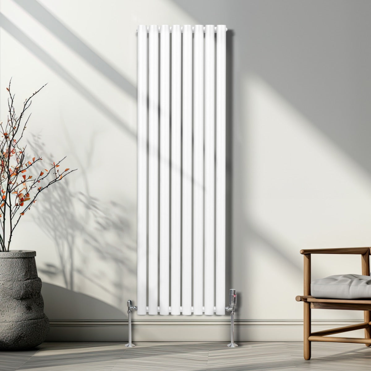 Radiatorer med Ovala Kolumner – 1600mm x 480mm – Vit