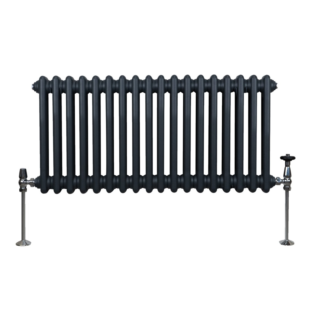 Traditionell 2-kolumns radiator - 300 x 832 mm – Antracitgrå