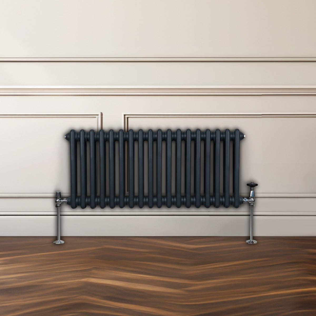 Traditionell 2-kolumns radiator - 300 x 832 mm – Antracitgrå