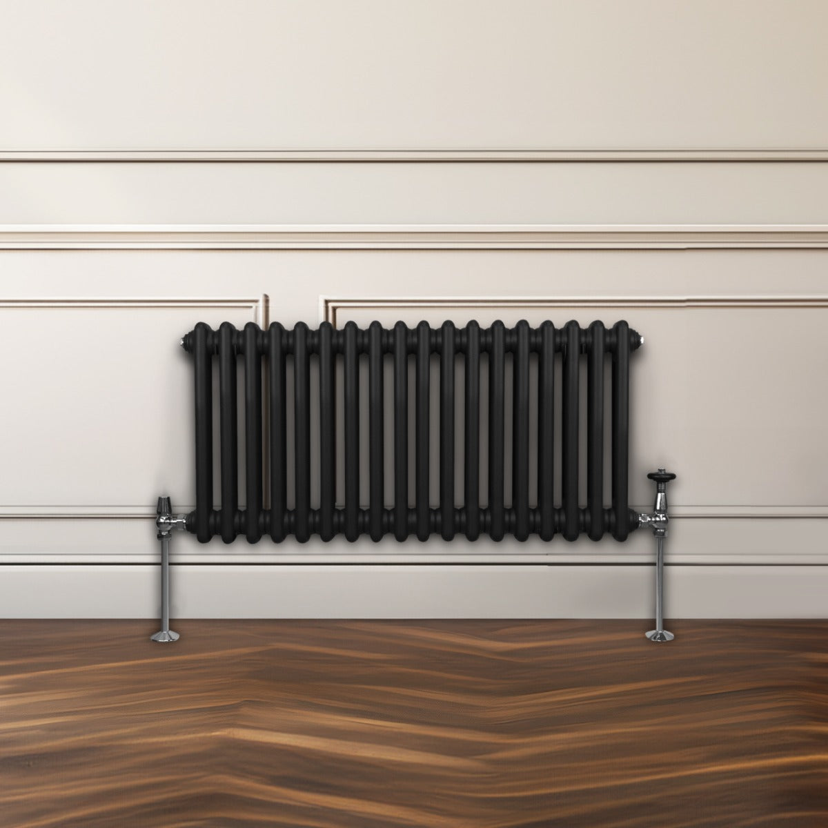 Traditionell 2-kolumns radiator - 300 x 832 mm – Svart