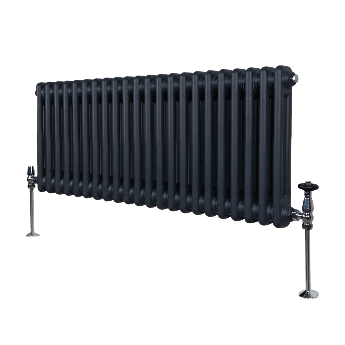 Traditionell 2-kolumns radiator - 300 x 1012 mm – Antracitgrå