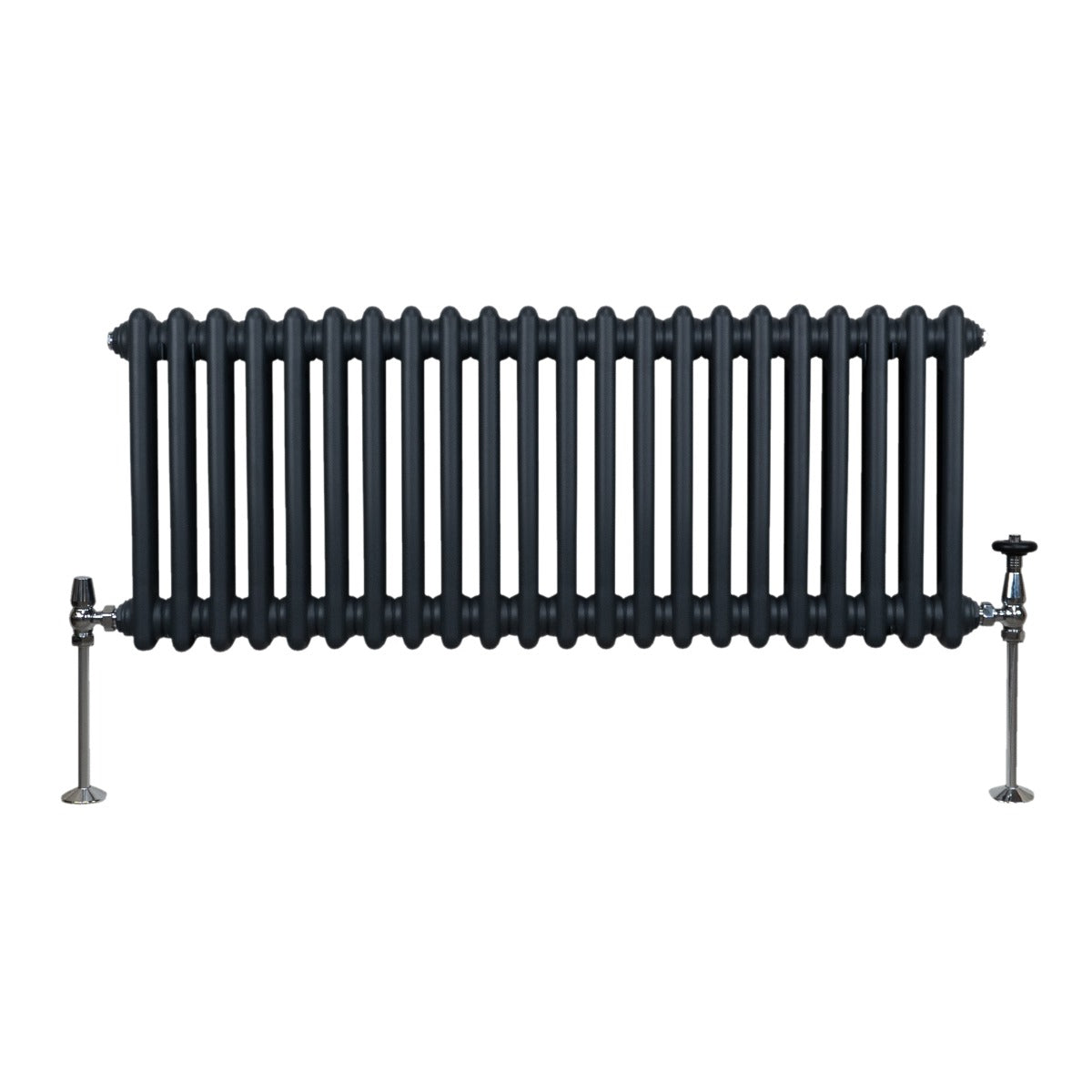 Traditionell 2-kolumns radiator - 300 x 1012 mm – Antracitgrå