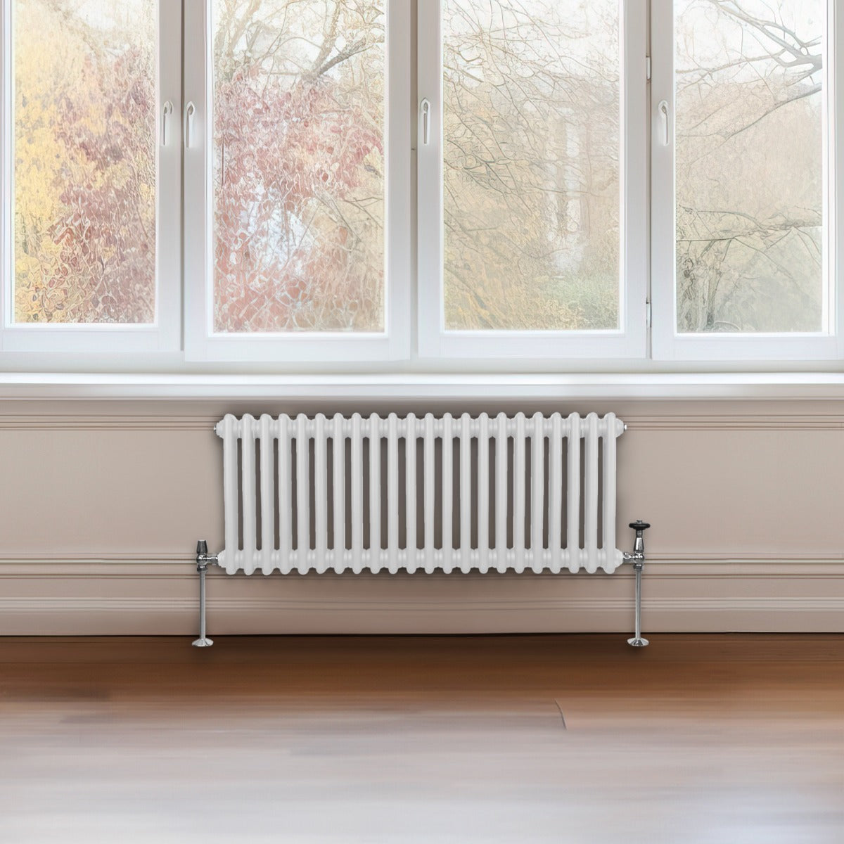 Traditionell 2-kolumns radiator - 300 x 1012 mm – Vit