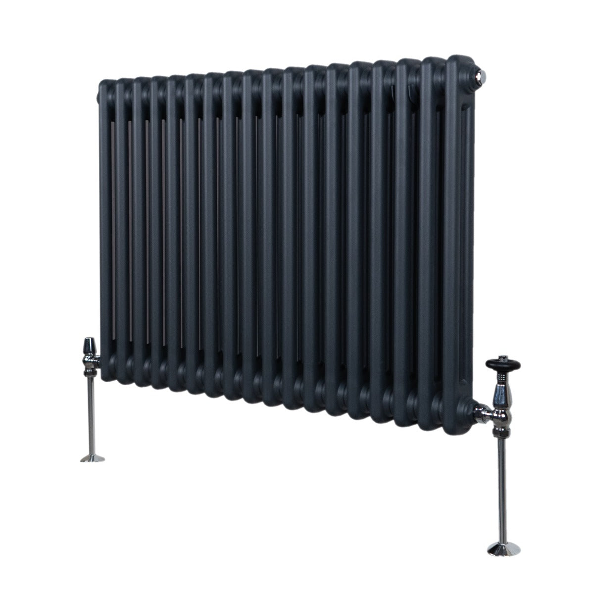 Traditionell 2-kolumns radiator - 600 x 832 mm – Antracitgrå