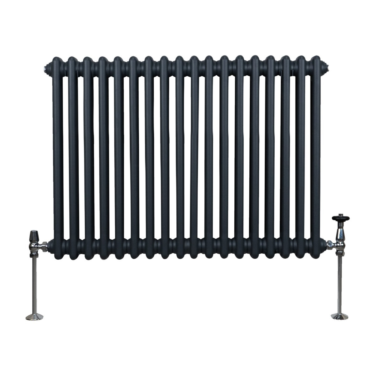 Traditionell 2-kolumns radiator - 600 x 832 mm – Antracitgrå